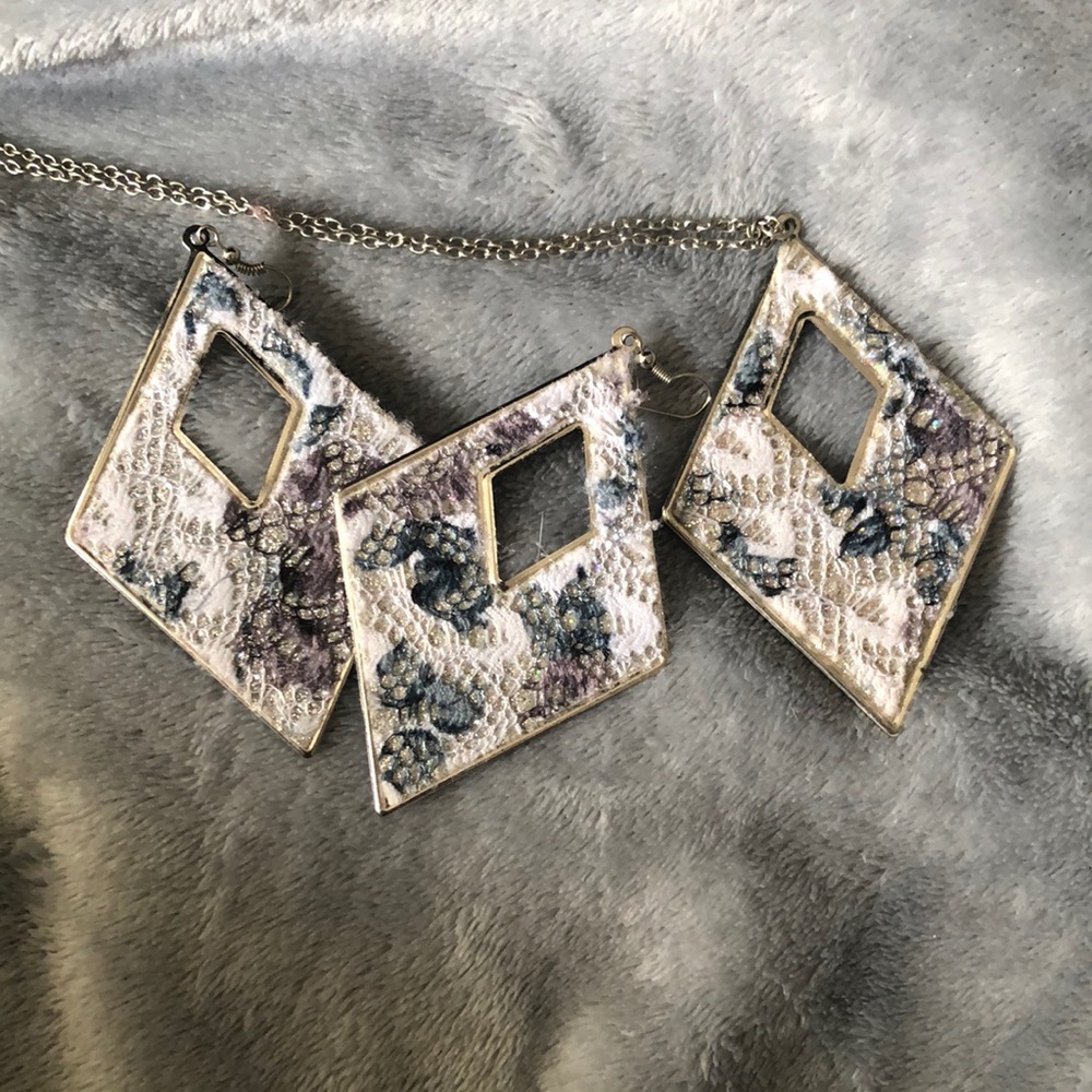 Necklace with matching earrings